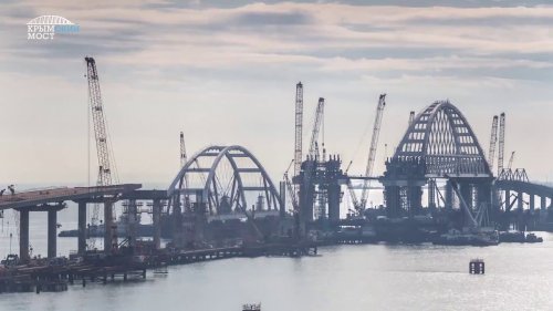 Крымский мост: 27 месяцев строительства за 3 минуты. Таймлепс.  - (ВИДЕО)