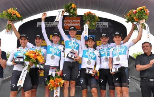 Гонщики Sky выиграли командную разделку на велогонке «Критериум Дофине» - «Велоспорт»