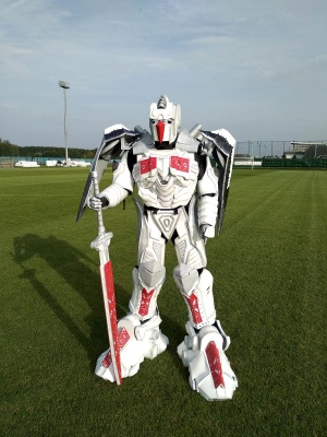 У белорусской сборной появился талисман — крылатый робот в вышиванке - «Спорт»
